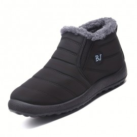 Men's Snow Boots, Lightweight Casual Shoes With Fuzzy Lining For Walking