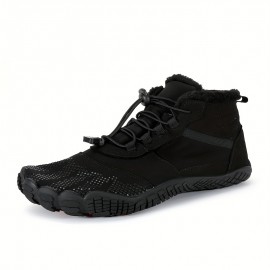 Men's No Tie Water Repellent Snow Boots Thermal Winter Shoes Boots, Casual Walking Shoes