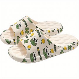 Men's Graphic design Summer Slides, Casual Non Slip Slippers, Open Toe Shoes For Indoor Outdoor Beach Shower