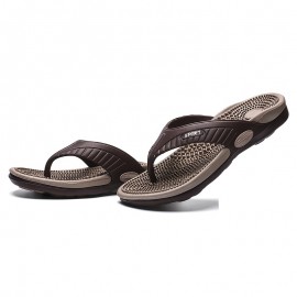 Men Acupressure Massage Reflexology Flip Flops Shock Absorption Lightweight Non Slip Thong Sandals For Indoor Outdoor Beach Summer