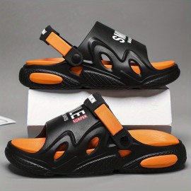 Men's Slide Sandals, Casual Non Slip Open Toe Shoes For Outdoor Beach, Spring And Summer