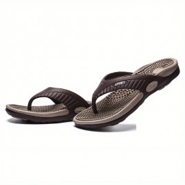 Men's Massage Non-Slip Slides, Comfortable Quick-Drying Slides For Indoor Outdoor Bathroom Beach, Summer