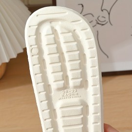 Men's Cloud Slides Pillow Sliders, Casual Non Slip Slippers, Open Toe Shoes With Embossed Whale For Indoor Outdoor Beach Shower, Spring And Summer