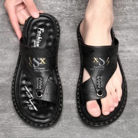 Men's Trendy Outdoor Flip Flops, Casual Sandals With Assorted Colors