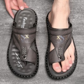 Men's Trendy Outdoor Flip Flops, Casual Sandals With Assorted Colors