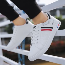 Men's Trendy Low-Top Lace-Up Skate Shoes, Wear-resistant Non-Slip Sneakers, Men's Footwear