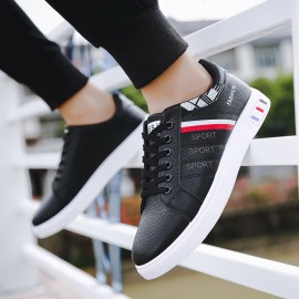 Men's Trendy Low-Top Lace-Up Skate Shoes, Wear-resistant Non-Slip Sneakers, Men's Footwear