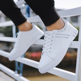 Men's Trendy Low-Top Lace-Up Skate Shoes, Wear-resistant Non-Slip Sneakers, Men's Footwear