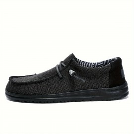 Plus Size Men's Trendy Solid Slip On Loafer Shoes, Comfy Non Slip Casual Soft Sole Shoes For Men's Outdoor Activities
