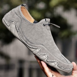 Men's Loafer Shoes With Adjustable Drawstring, Casual Non-slip Slip On Shoes, Men's Shoes, Spring And Summer