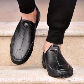 Men's Loafer Shoes With Adjustable Drawstring, Casual Non-slip Slip On Shoes, Men's Shoes, Spring And Summer