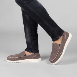 Men's Canvas Comfortable Lightweight Slip On Loafer Shoes
