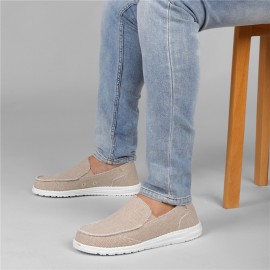 Men's Canvas Comfortable Lightweight Slip On Loafer Shoes