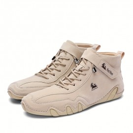 Men's Casual Ankle Boots, Breathable Slip-resistant Lace-up Walking Shoes For Outdoor, Autumn And Winter